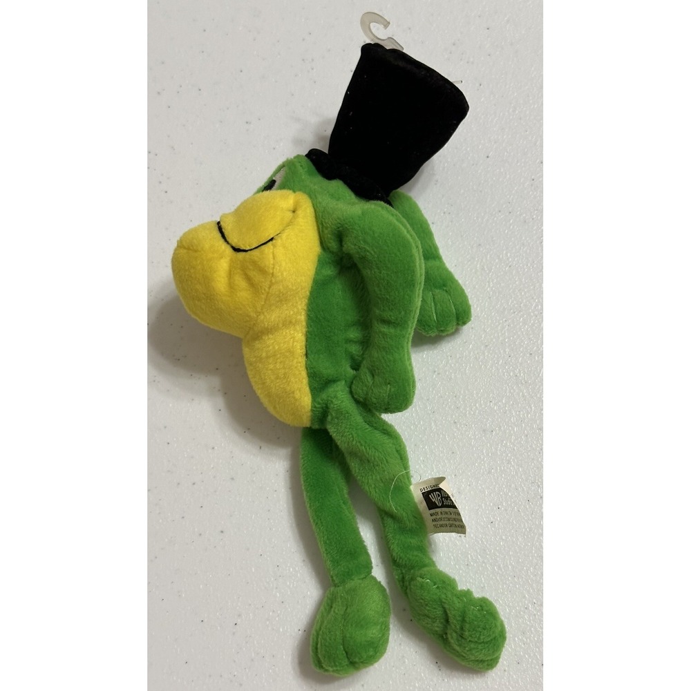 Vintage 1998 Warner Brothers Michigan J Frog Top Hat Singing Frog Bean Bag Plush - Picture 4 of 5